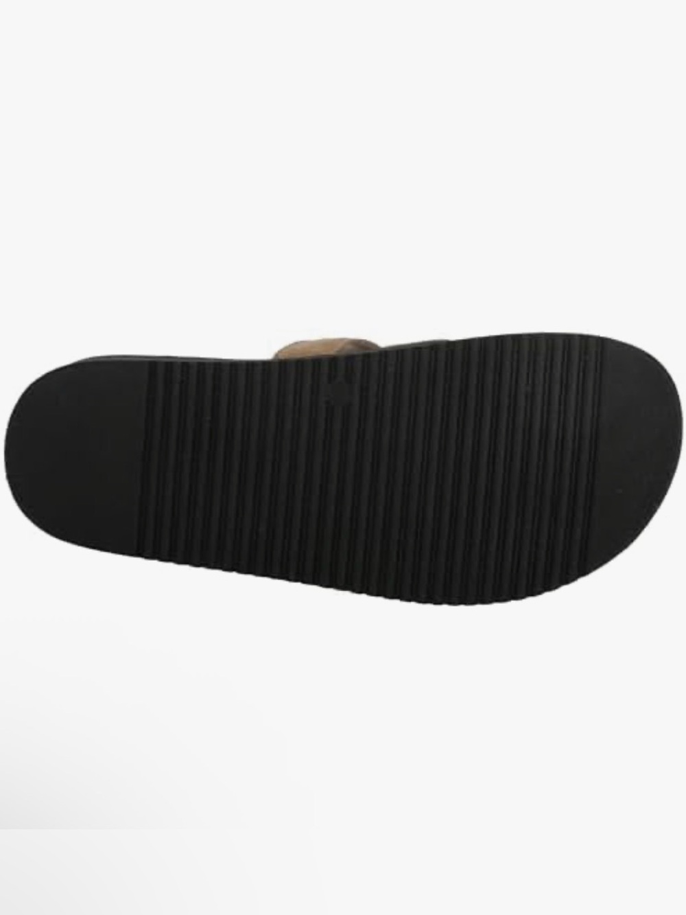 Steve Madden Mayhem Tan Suede Buckle Slide Sandals - Picture 4 of 13